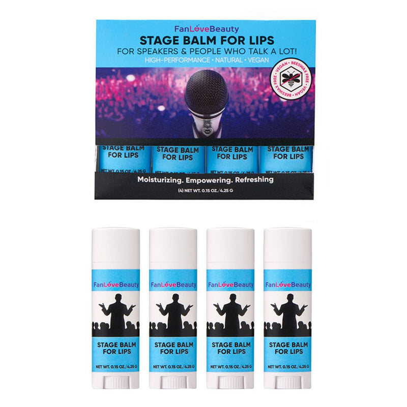 Limited Edition: 4 Pack Untinted Stage Balm for Lips - FanLoveBeauty Empowers Confidence Through Beauty